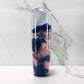 Mr__Grip 5 3/4 Inch Resin Custom Shift Knob stitch blue Pink Cherry Blossom #523
