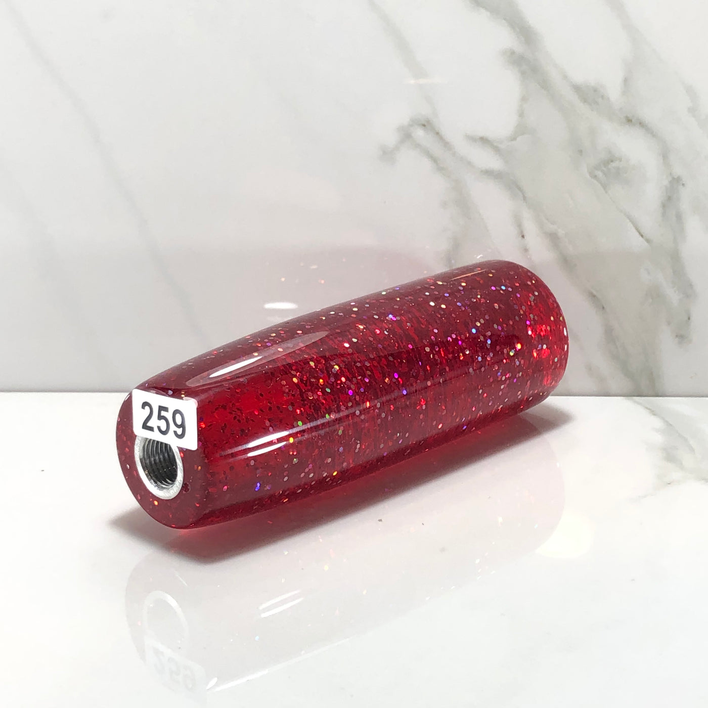 115mm Red Joystick Resin Shift Knob — 4.5 in, 12mm x 1.25