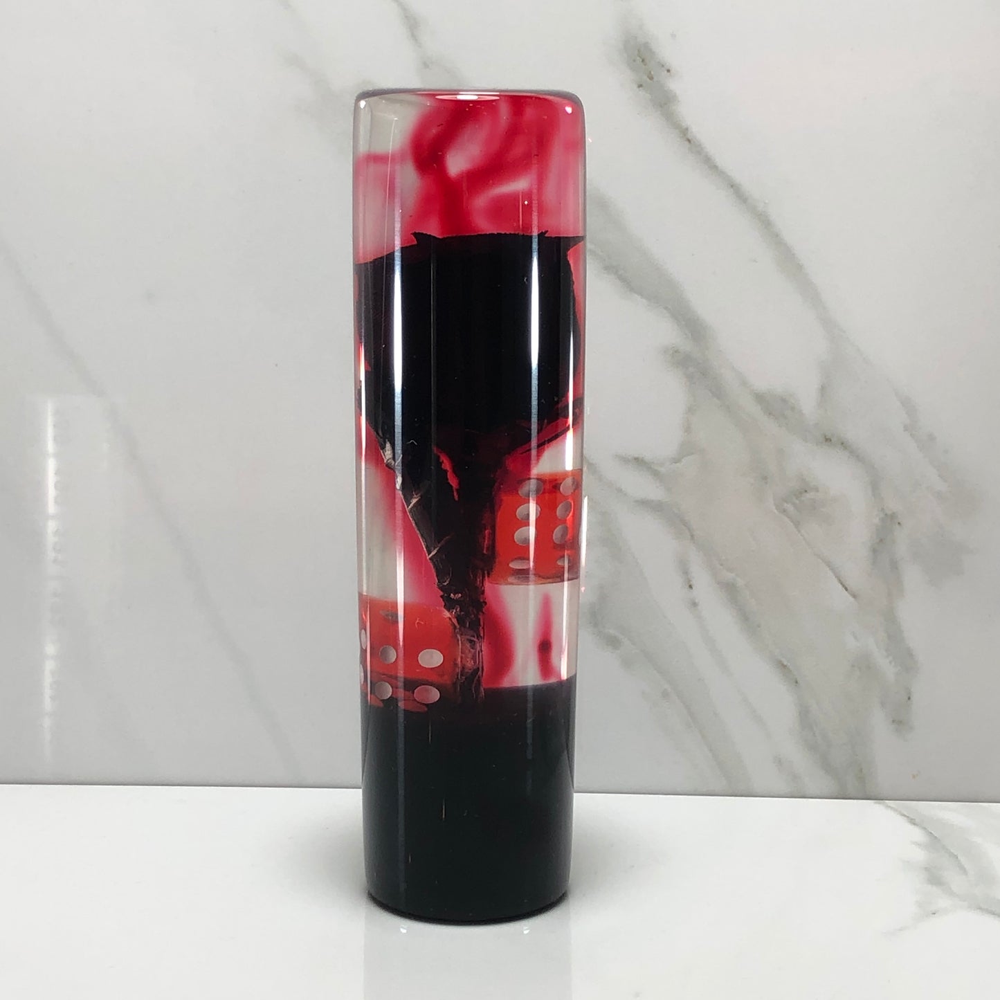 Mr__Grip 5 1/2 Inch Resin Custom Shift Knob Black Rose Black Cherry Blossom  JDM