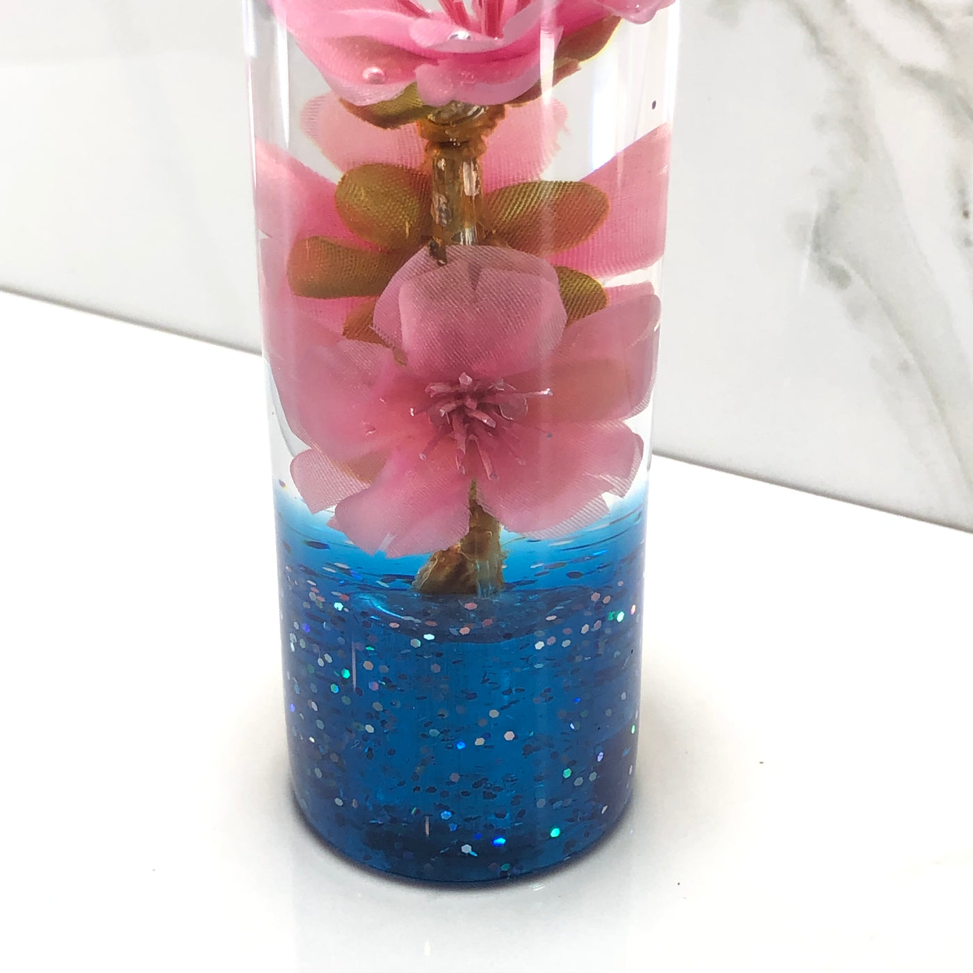 115mm Pink Blossom Resin Shift Knob — 4.5 in, 12mm x 1.25
