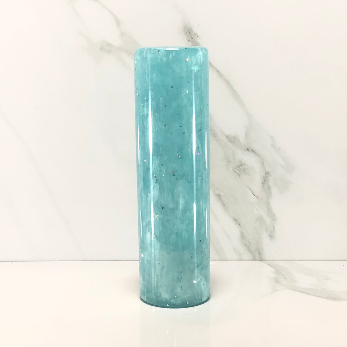 140mm Teal Resin Shift Knob — 5.5 in, 12mm x 1.25
