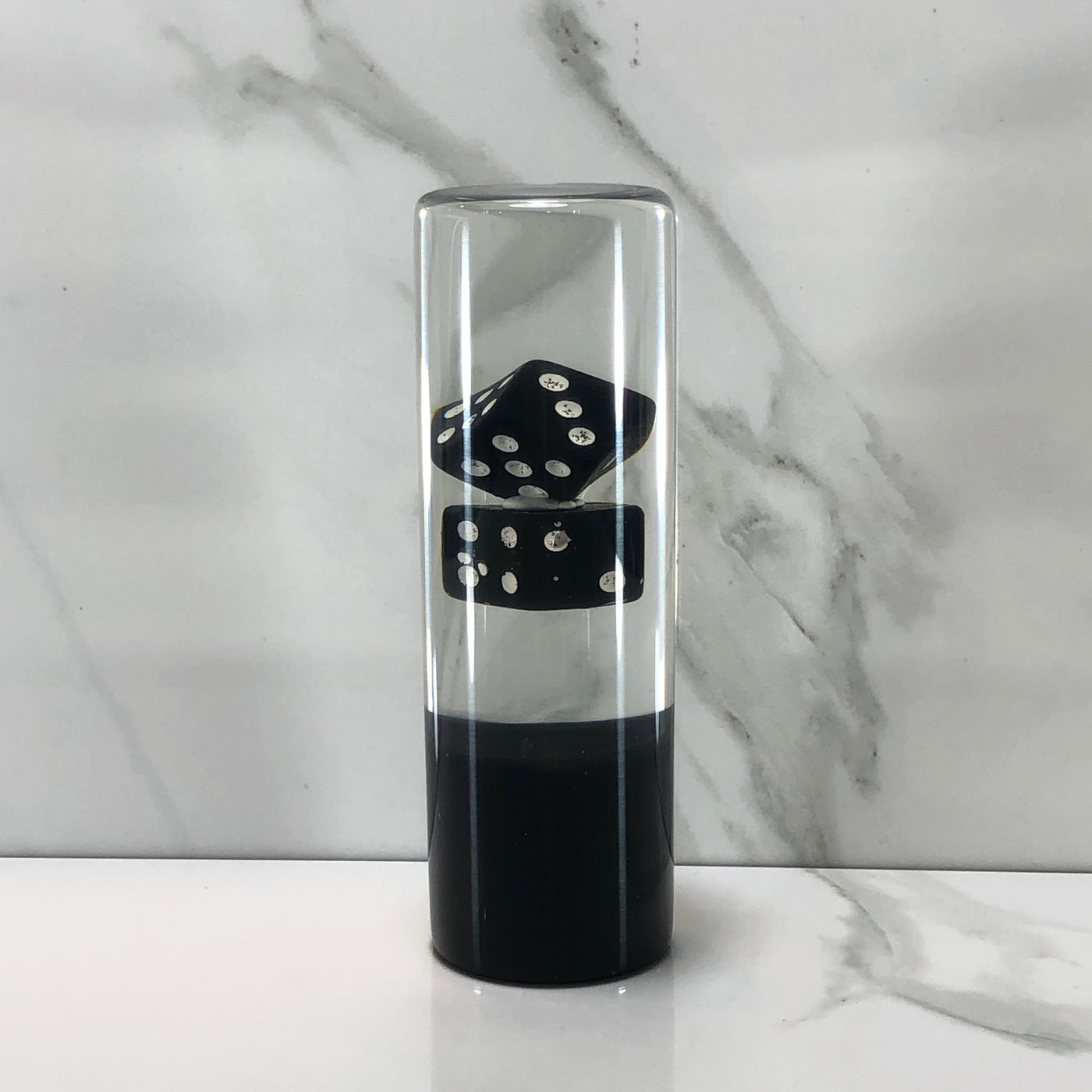 115mm Black Dice Resin Shift Knob — 4.5 in, 12mm x 1.25