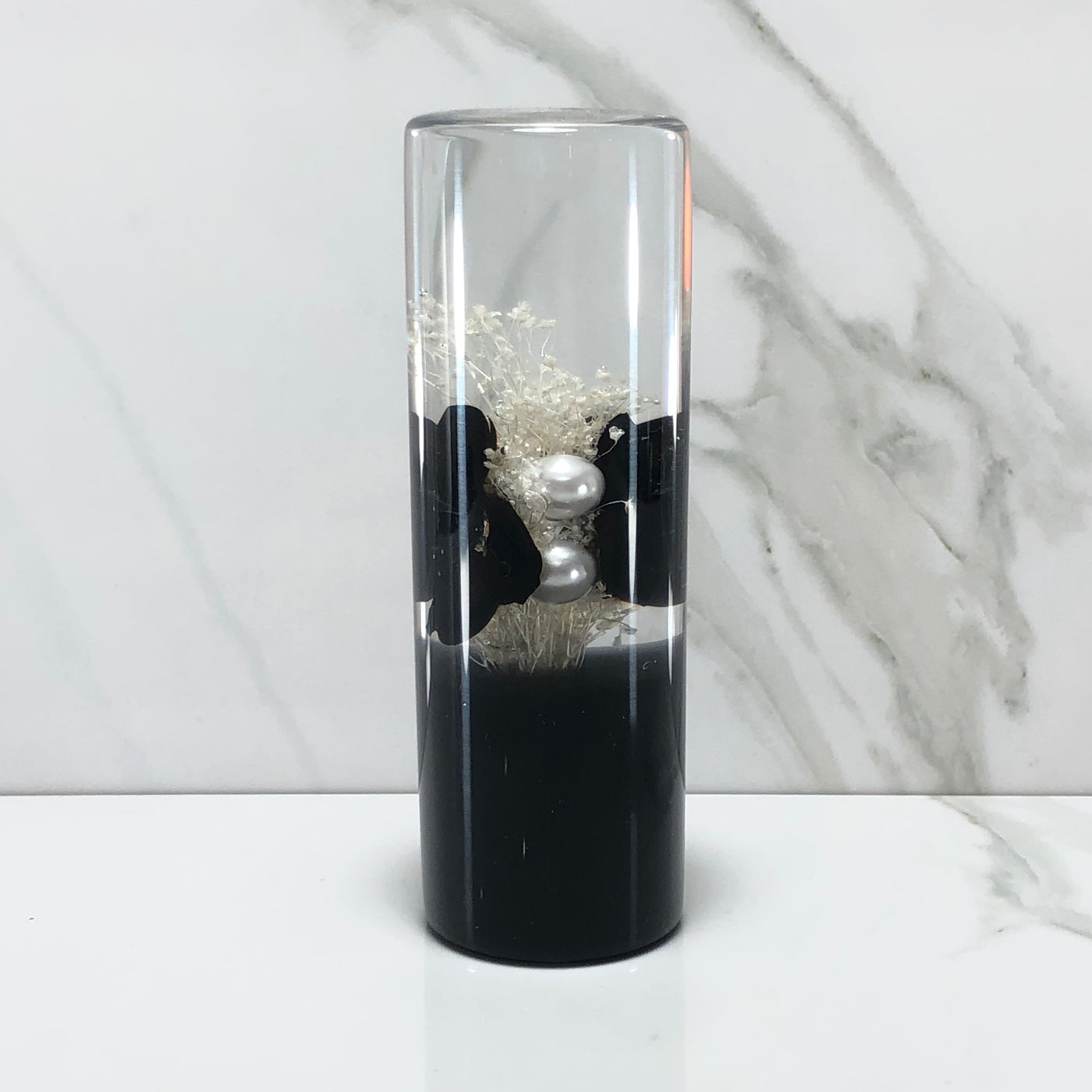 115mm Black Stardust Blossom Resin Shift Knob — 4.5 in, 12mm x 1.25