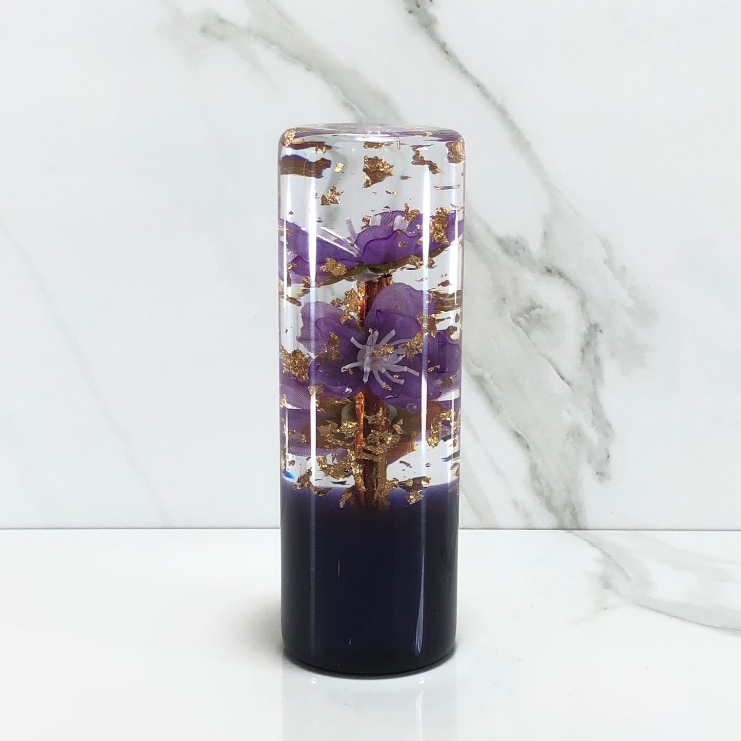 Mr__Grip 4 1/2 Inch Resin Custom Shift Knob small purple Cherry Blossom JDM