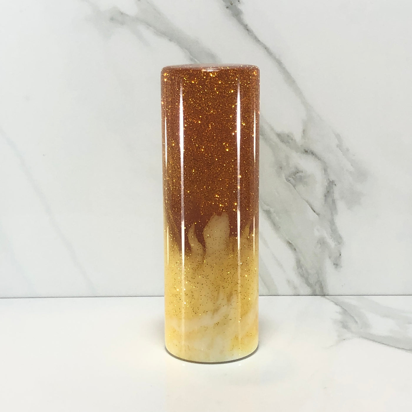115mm Gold Glitter Resin Shift Knob — 4.5 in, 12mm x 1.25