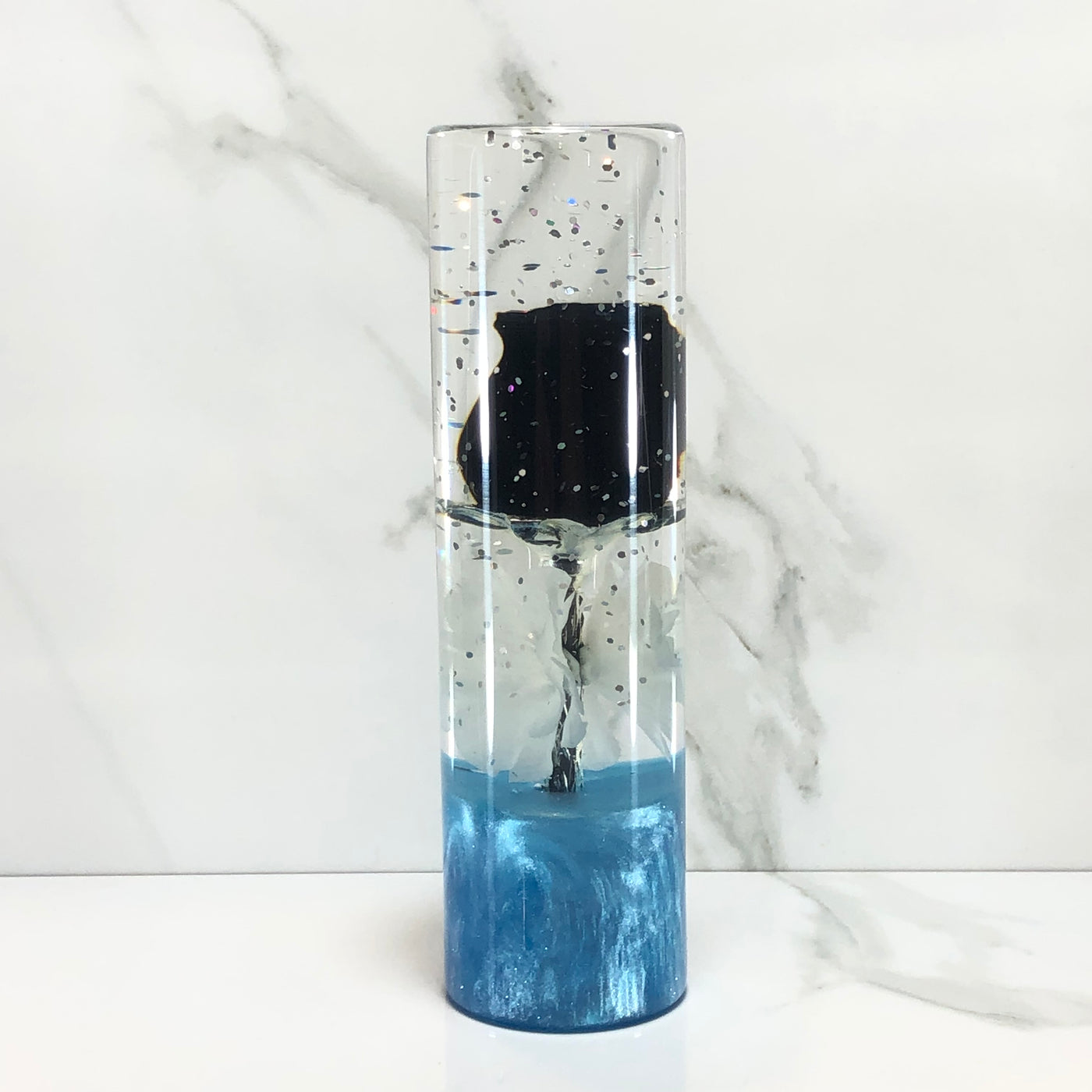140mm Black Rose Resin Shift Knob — 5.5 in, 12mm x 1.25