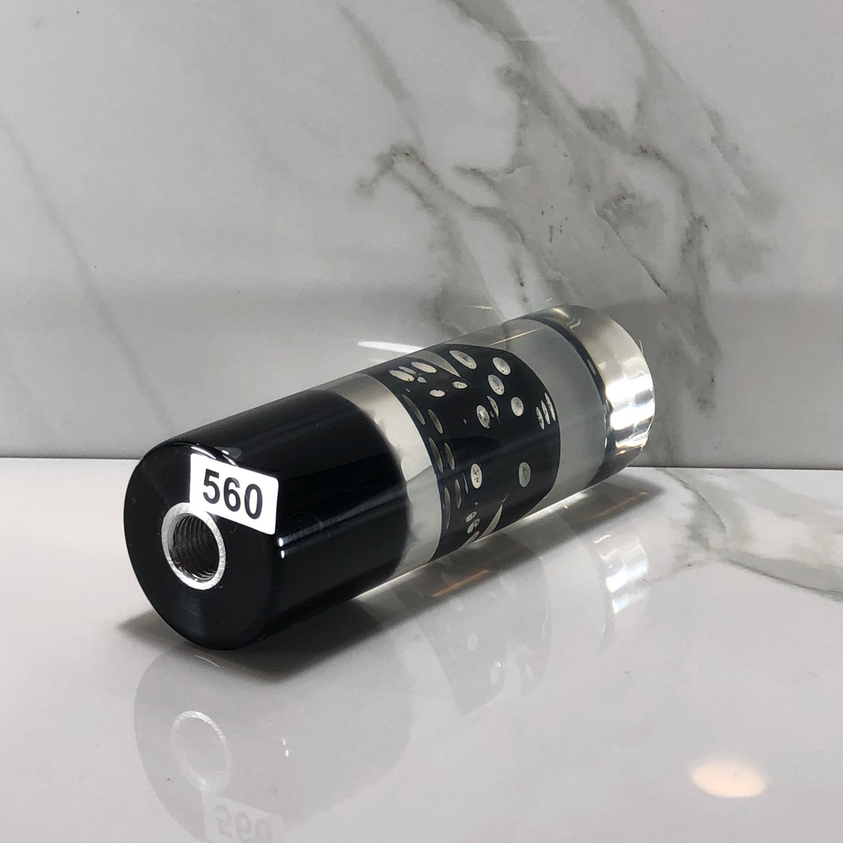 115mm Black Dice Resin Shift Knob — 4.5 in, 12mm x 1.25