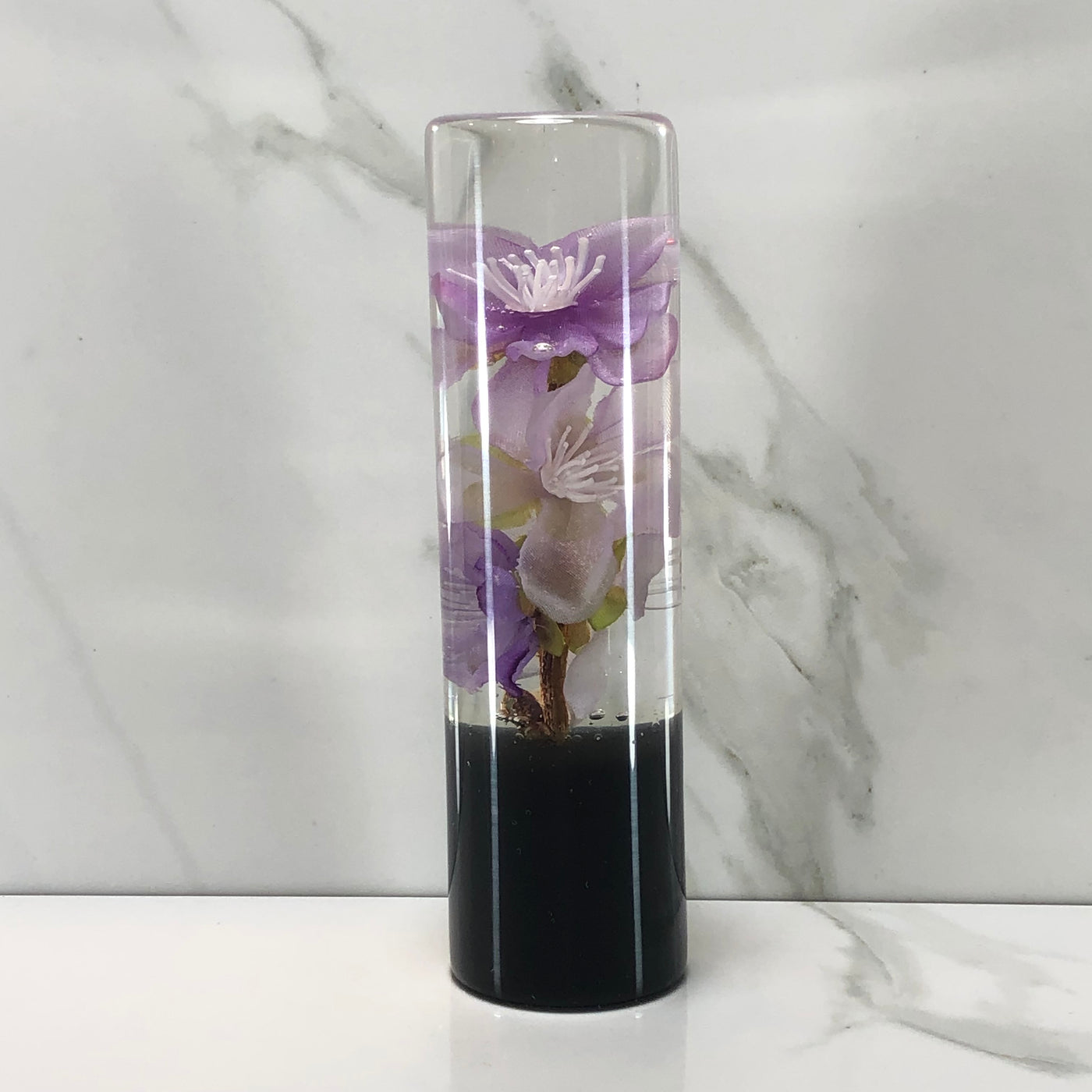 140mm Purple Cherry Blossom Resin Shift Knob — 5.5 in, 12mm x 1.25