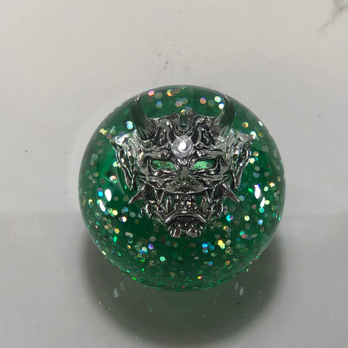 Mr__Grip 60mm Resin Shift Knob Round Oni Mask