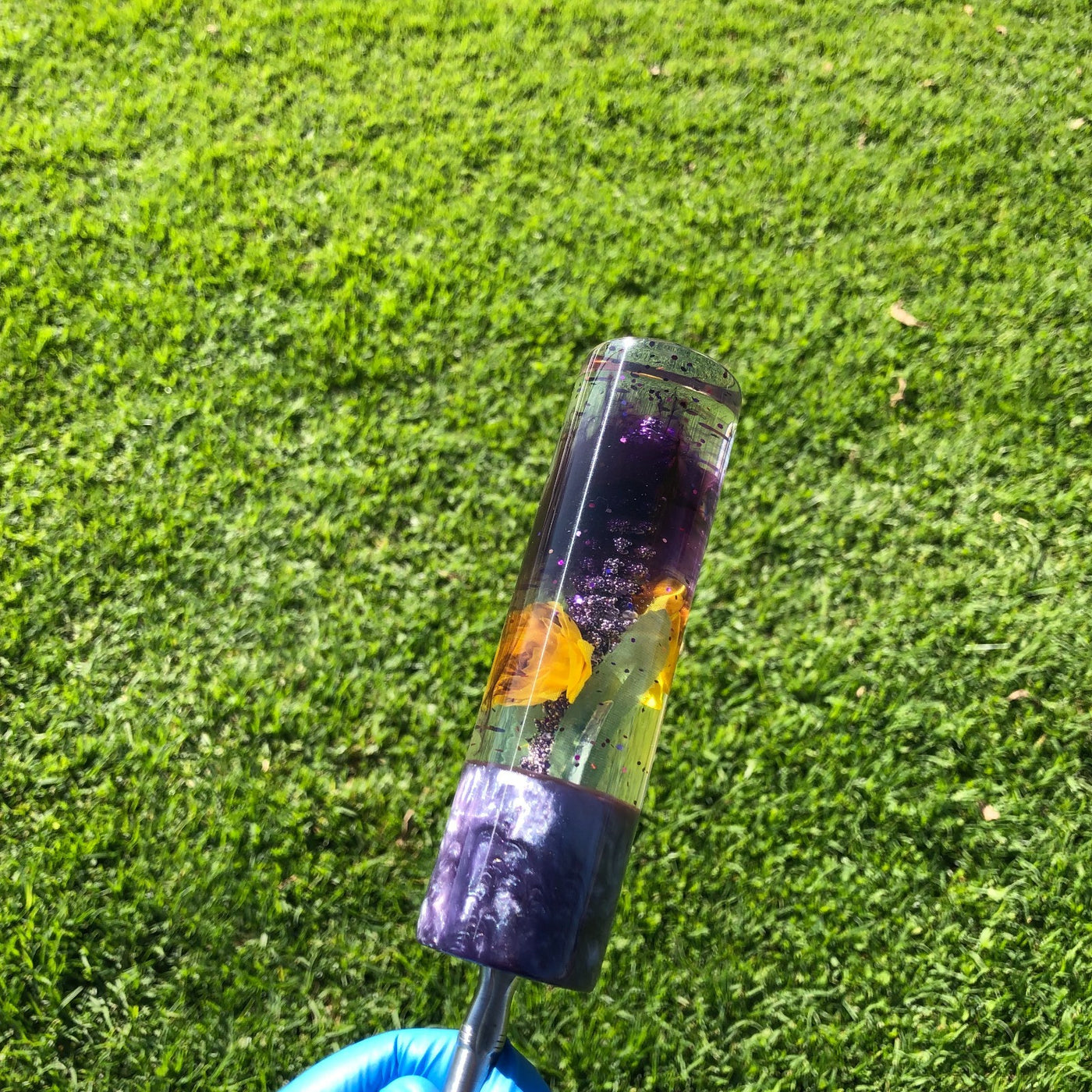 140mm Purple Yellow Flower