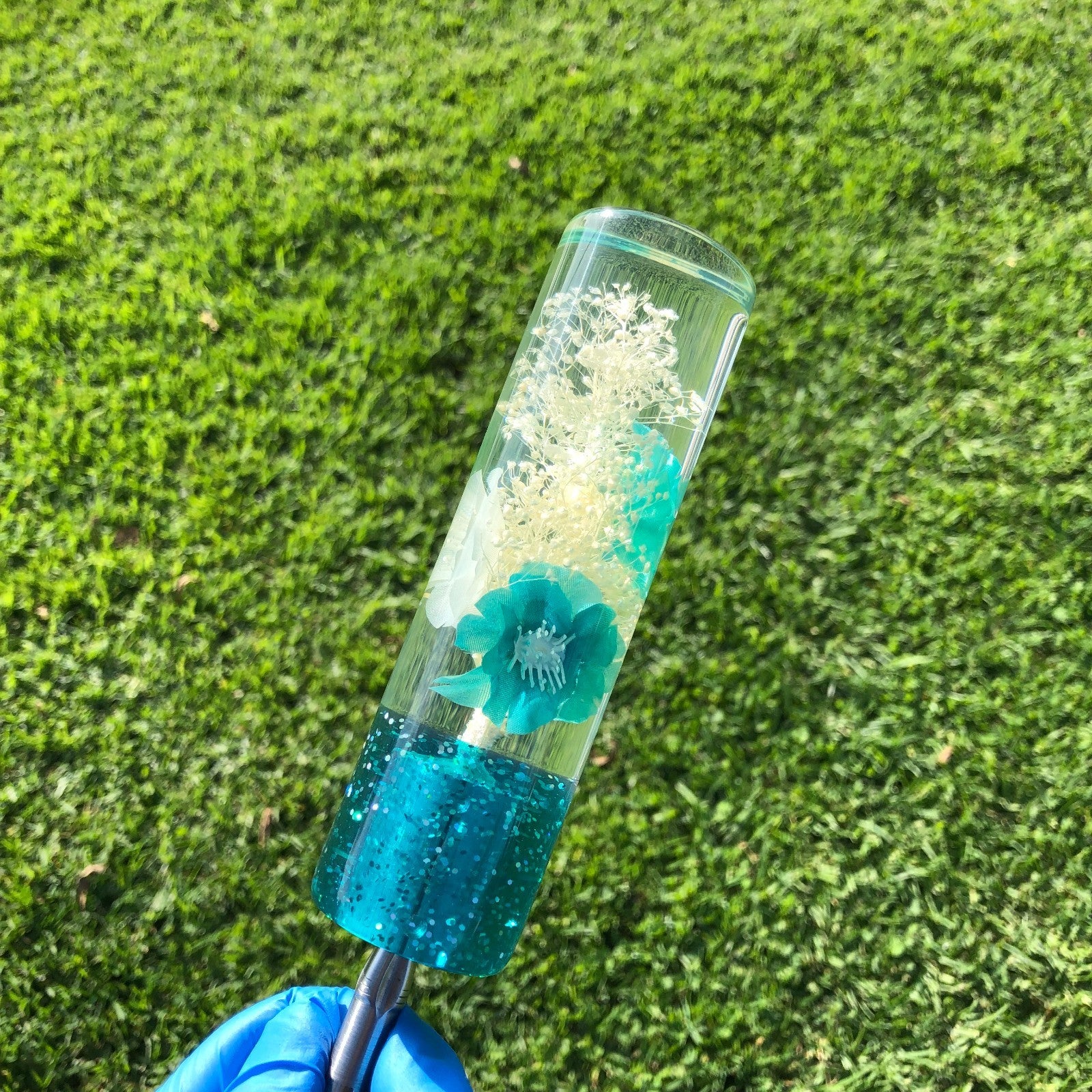 95mm Teal Flower