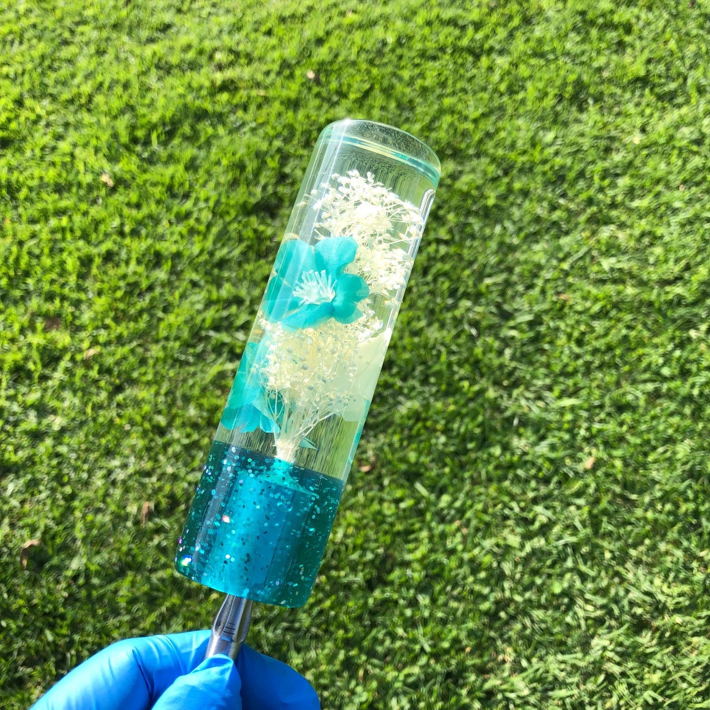 95mm Teal Flower