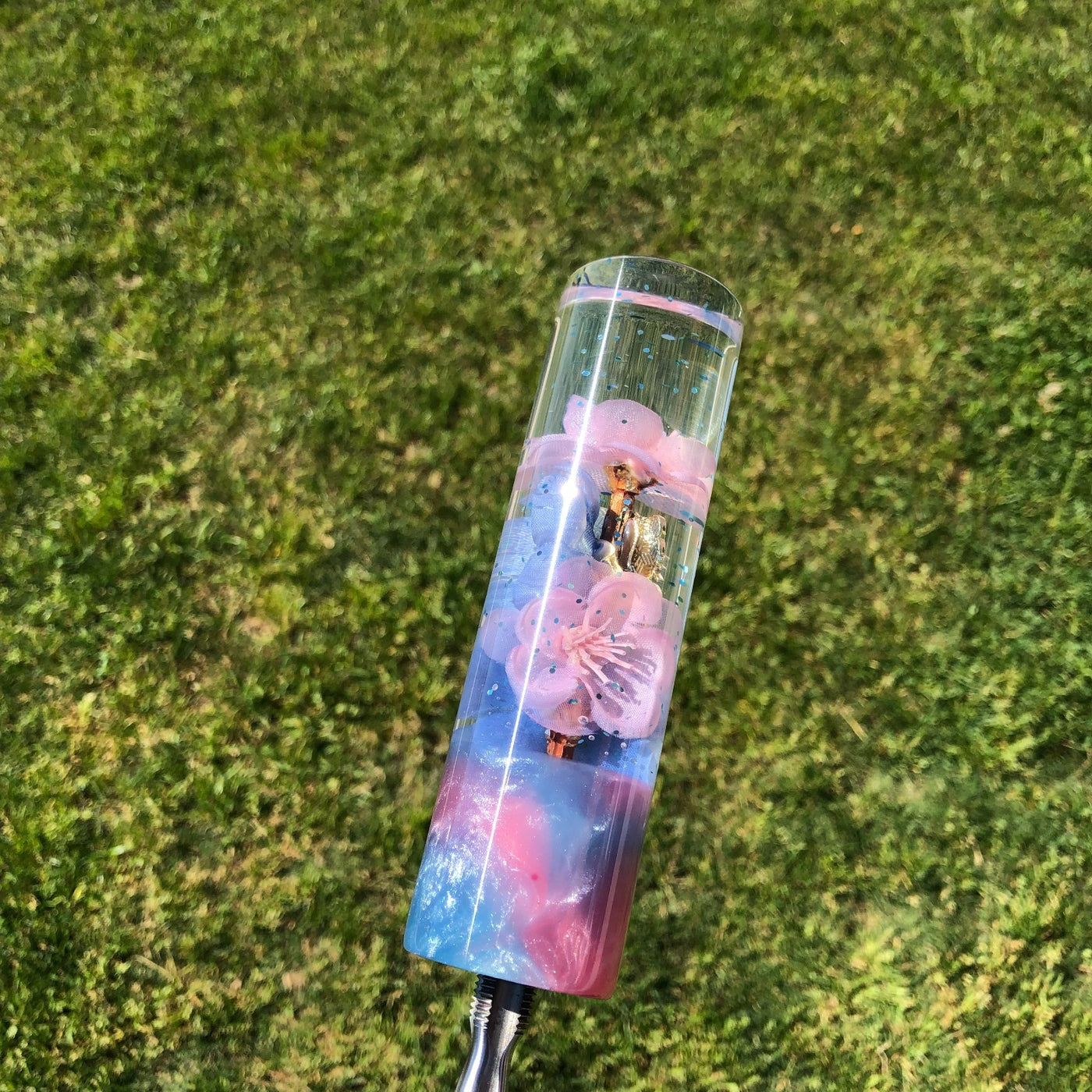 140mm Pink Blue Flower