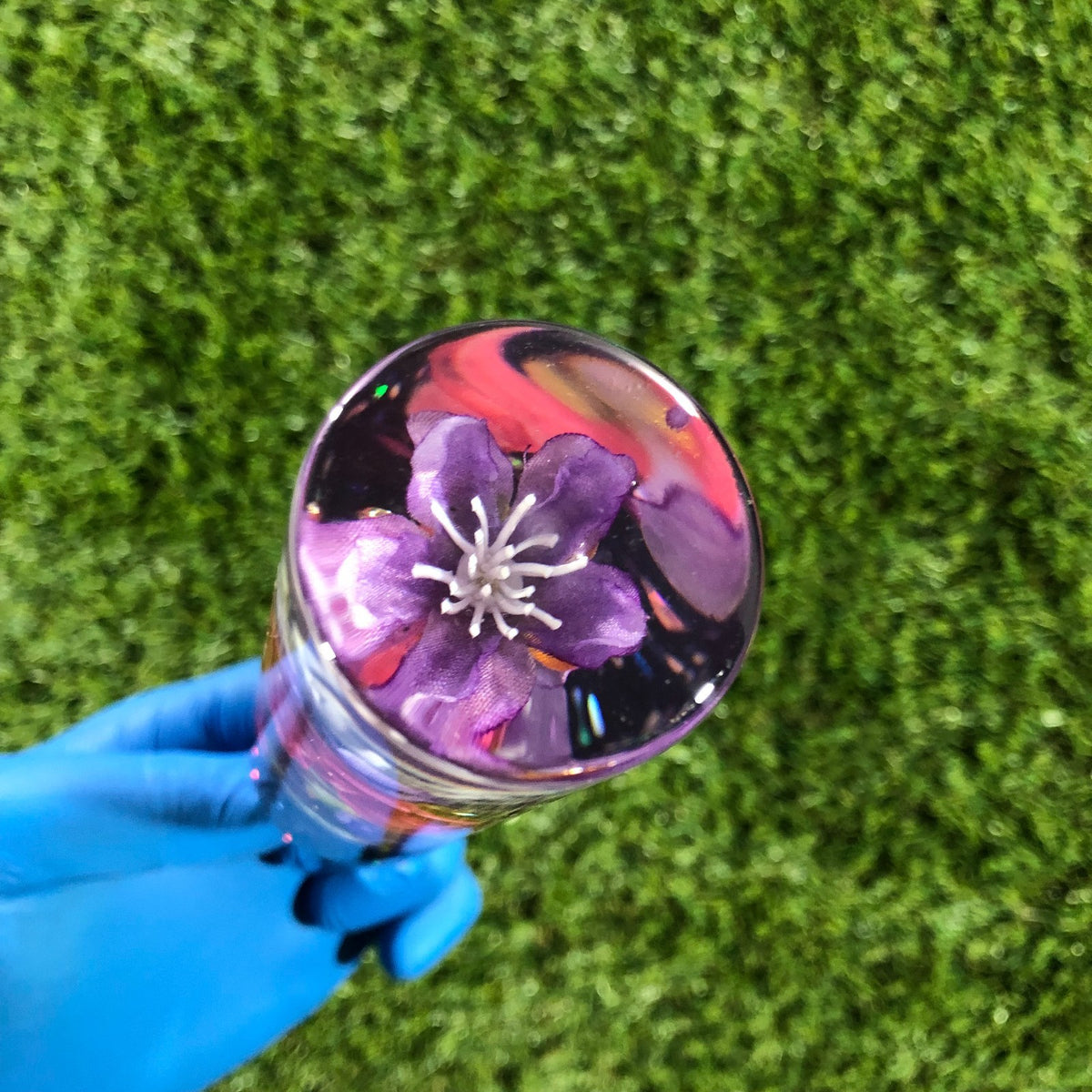 115mm Pink Purple Kawaii Resin Shift Knob — 4.5 in, 12mm x 1.25