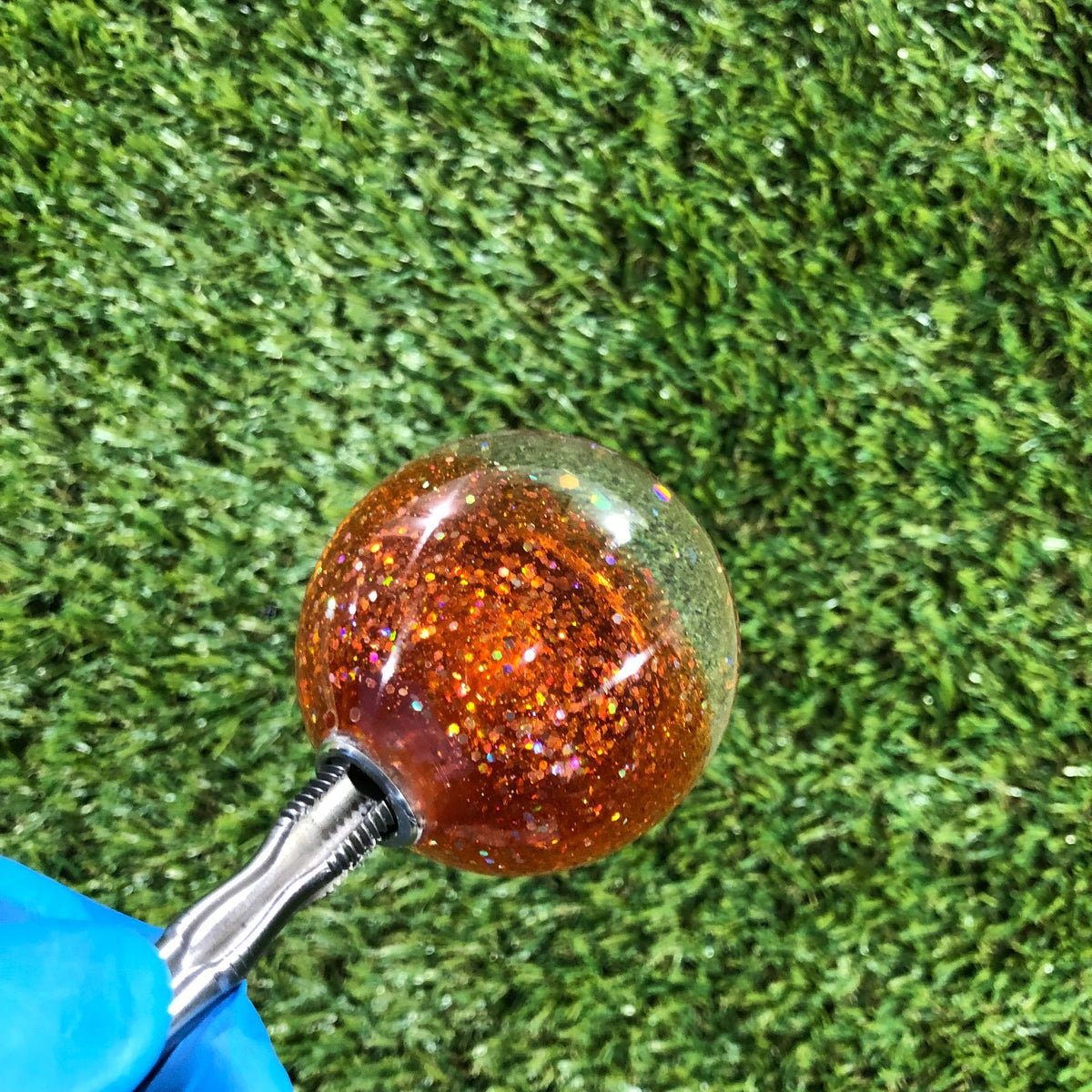 60mm Holographic Buffalo Nickel Hotrod Resin Shift Knob — 2.4 in, 12mm x 1.25