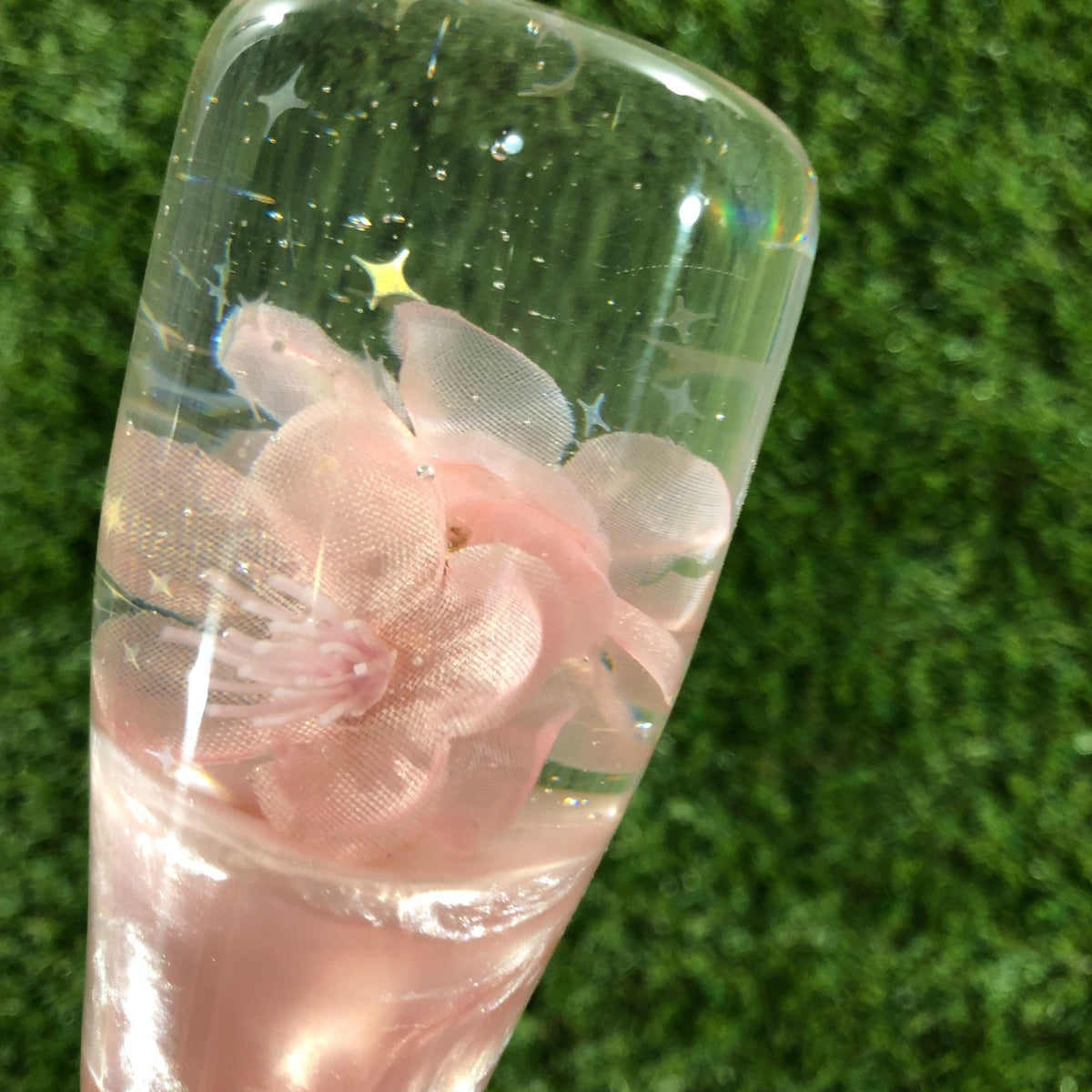 95mm Pink Pearl Blossom Resin Shift Knob — 3.5 in, 12mm x 1.25