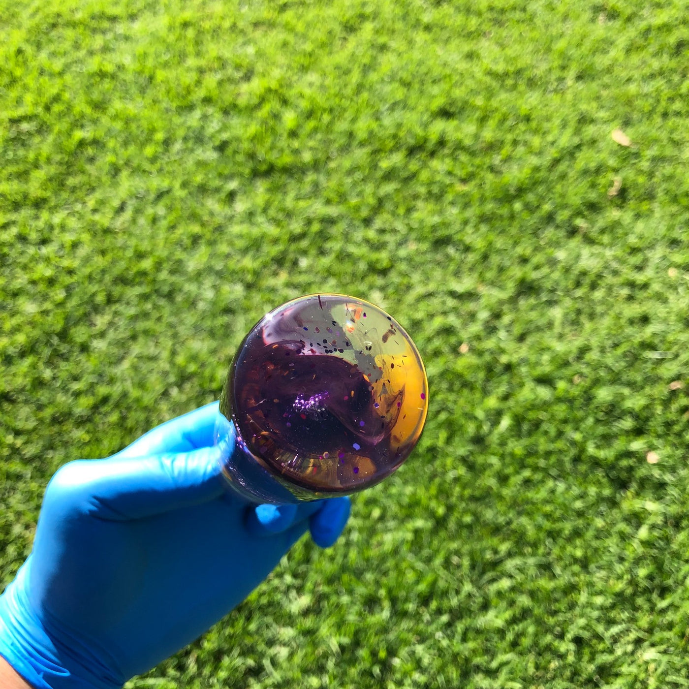 140mm Purple Yellow Flower