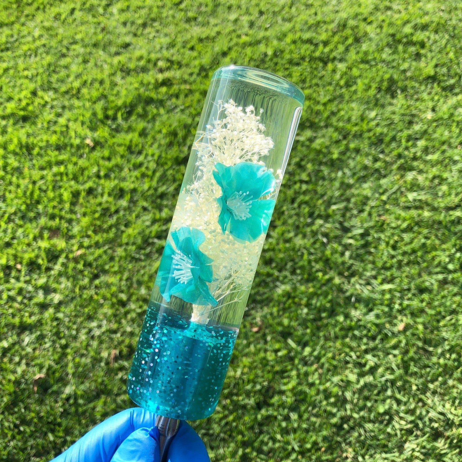 95mm Teal Flower
