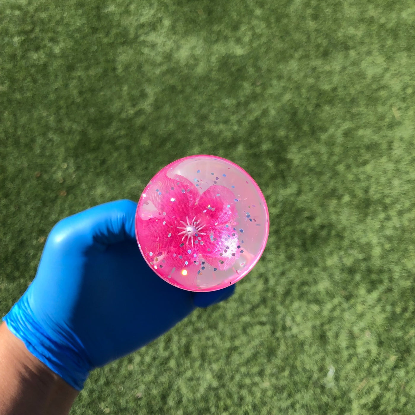 115mm Pink Silver Glitter Glitter
