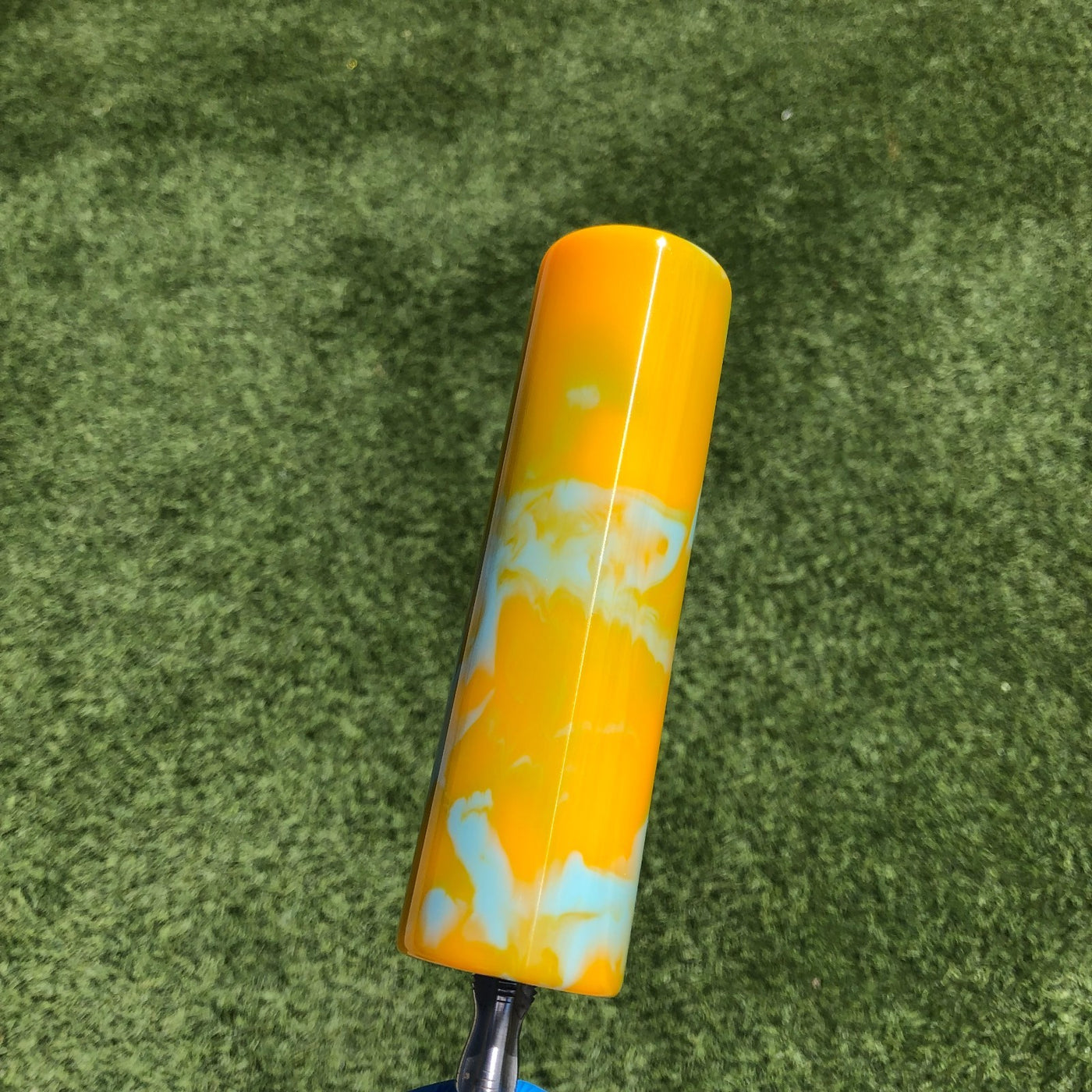 140mm Yellow Teal Swirl Swirl
