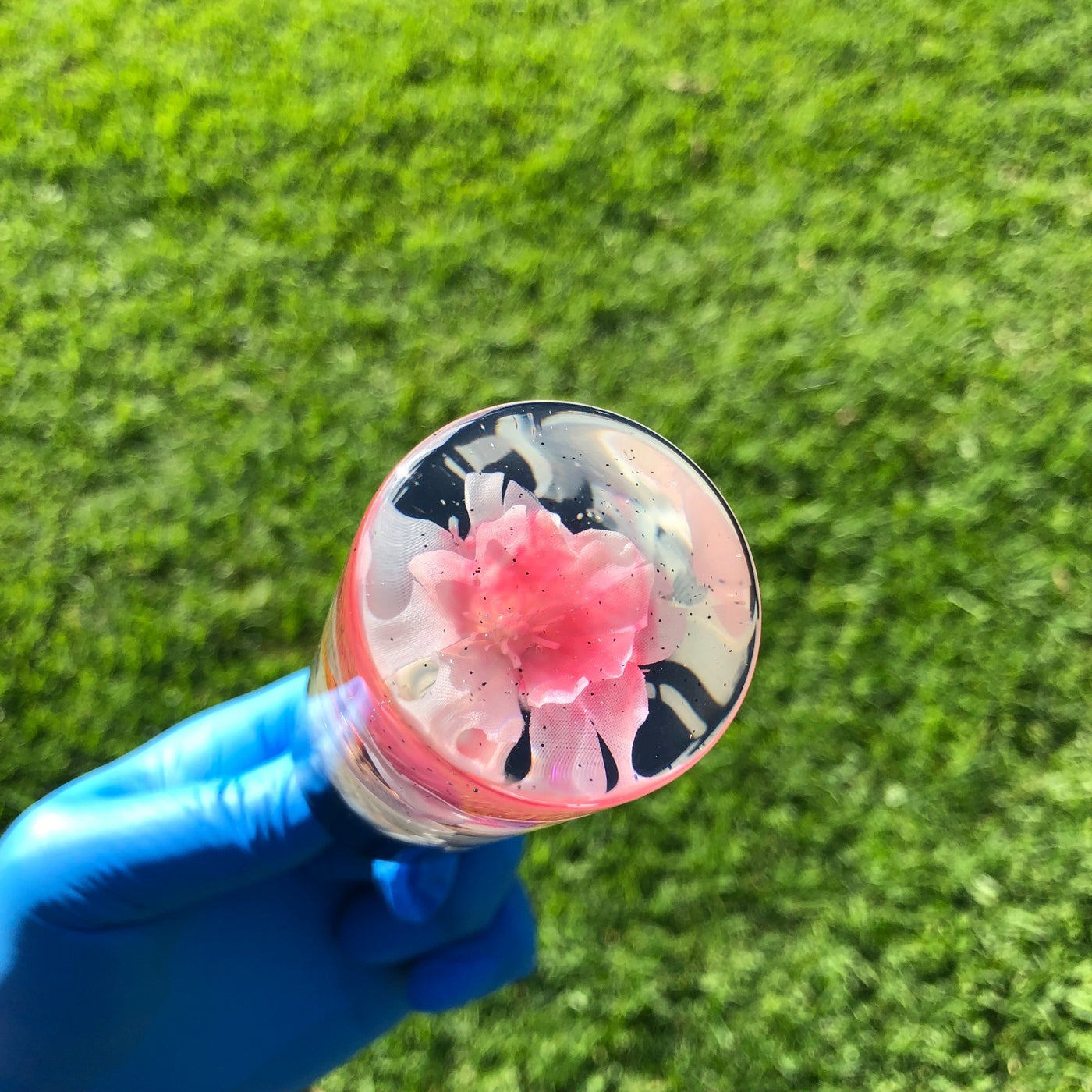 95mm White Red Cherry Blossom