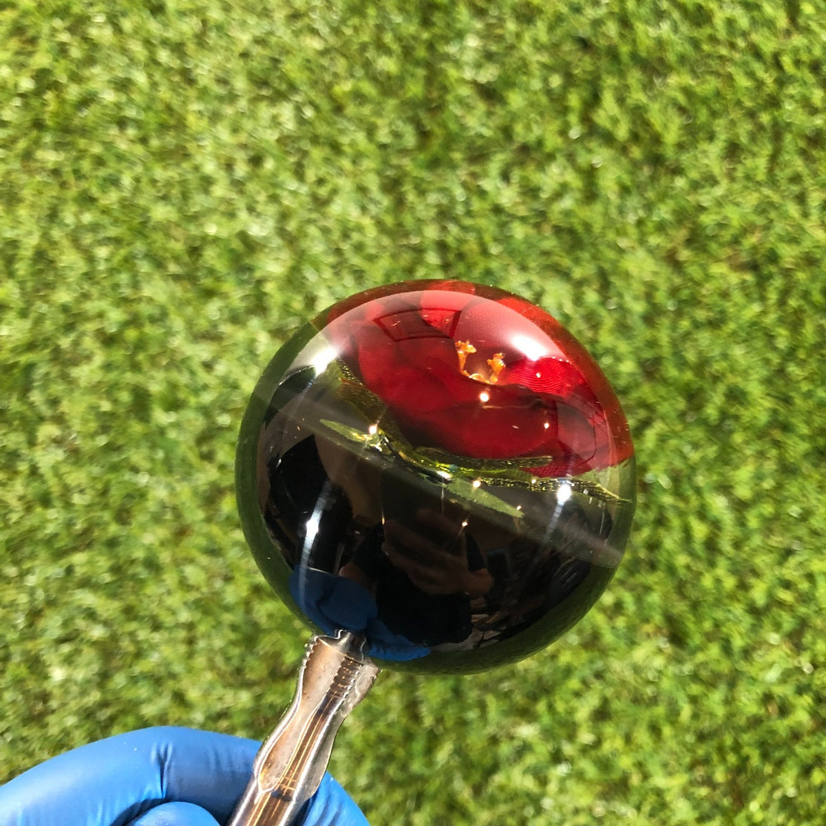 60mm Burgundy Rose Resin Shift Knob — 2.4 in, 12mm x 1.25