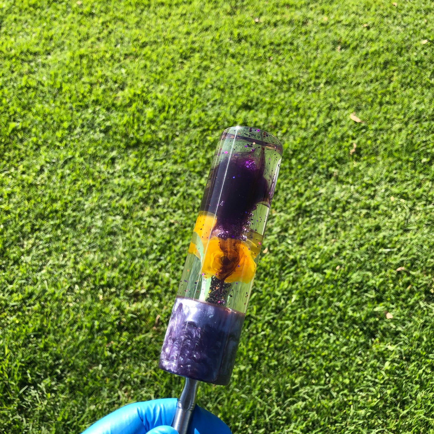 140mm Purple Yellow Flower