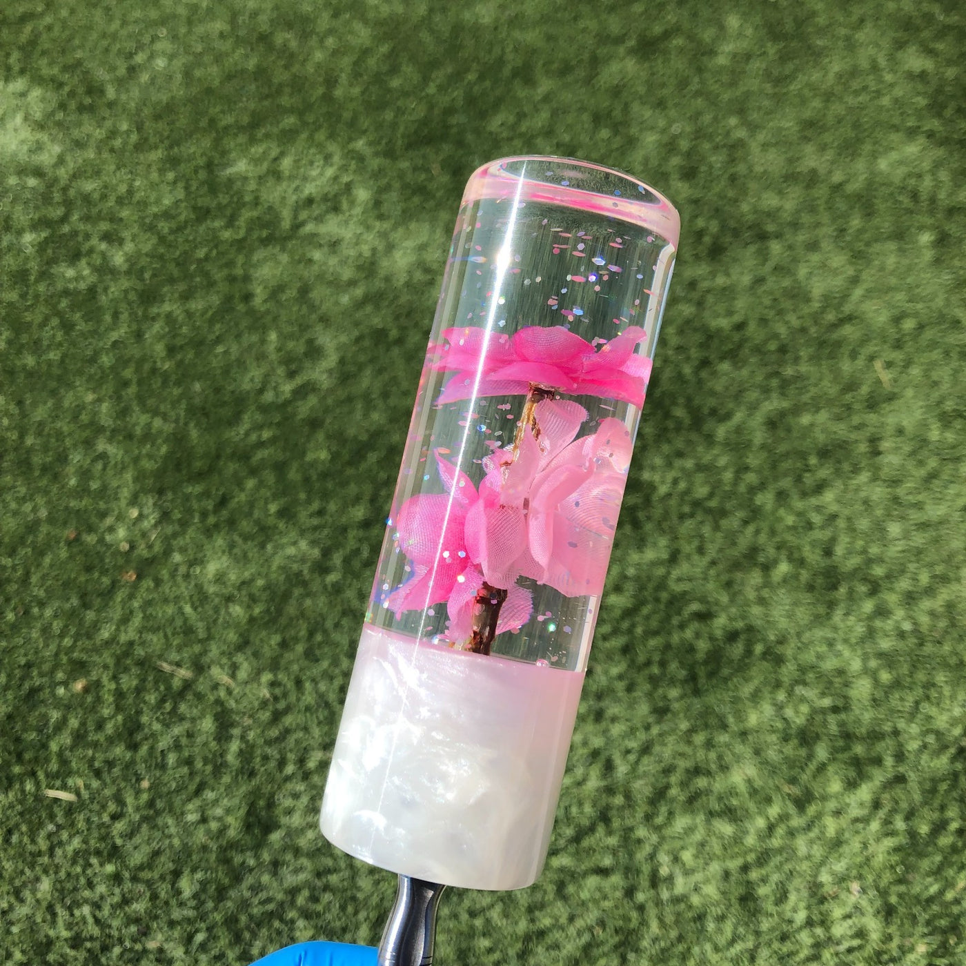 115mm Pink Silver Glitter Glitter
