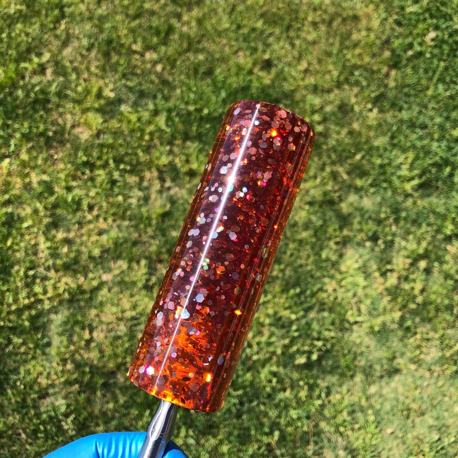 115mm Orange Glitter Glitter