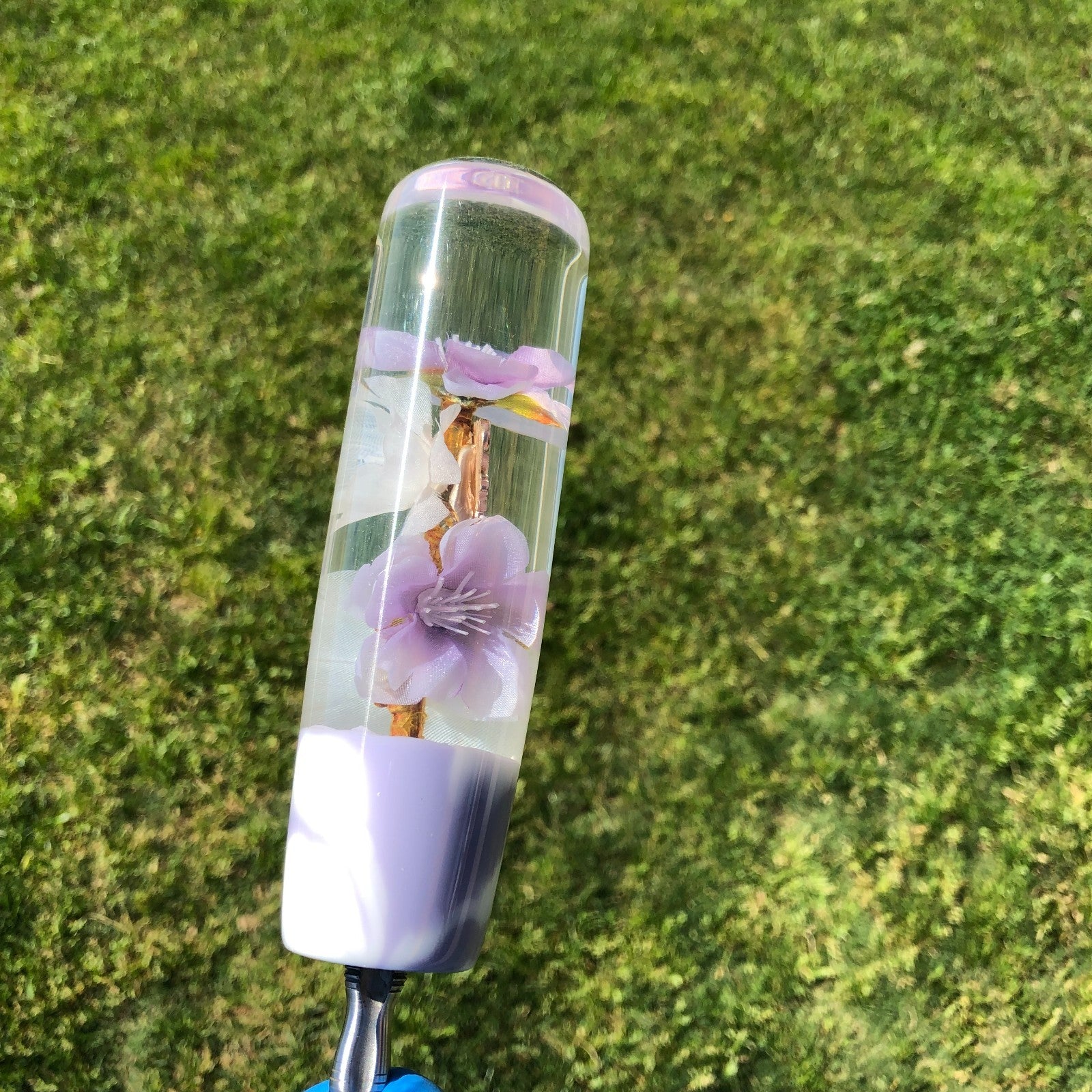 140mm Purple White Flower