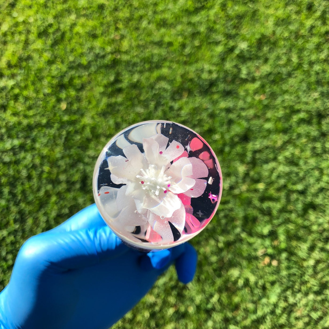 95mm White Pink Blossom