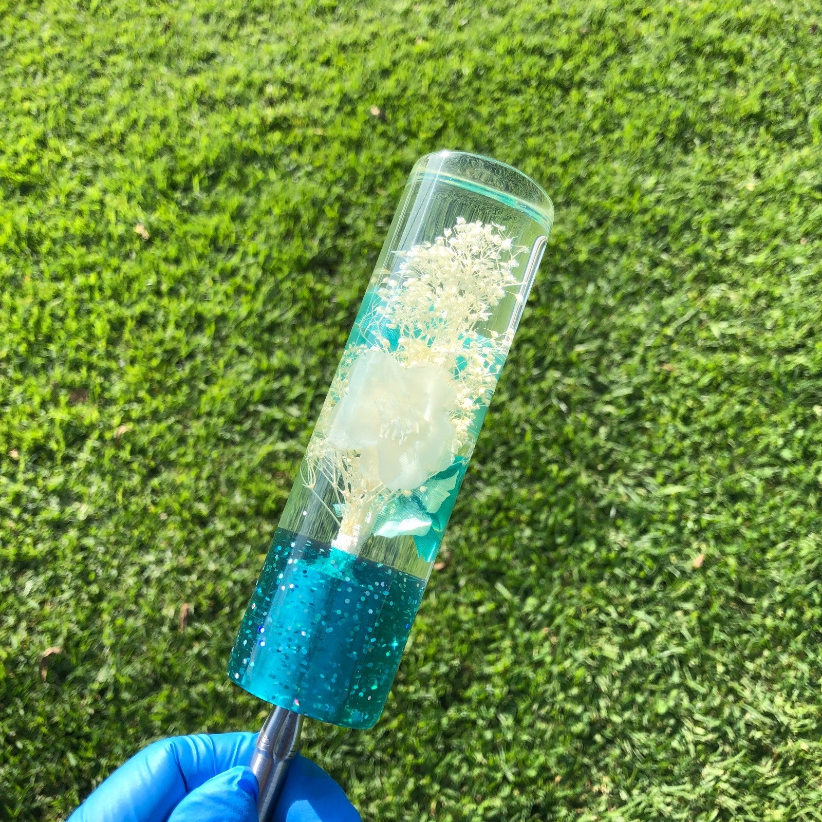 95mm Teal Flower