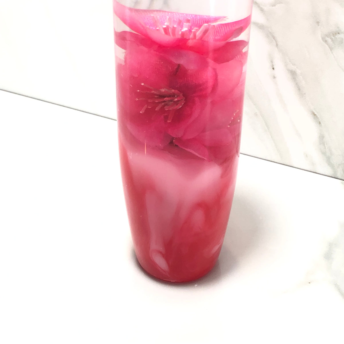 115mm Pink Flower Resin Shift Knob — 4.5 in, 12mm x 1.25