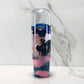 Mr__Grip 5 3/4 Inch Resin Custom Shift Knob stitch blue Pink Cherry Blossom #523