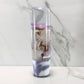 Mr__Grip 5 3/4 Inch Resin Custom Shift Knob Angel purple & white Cherry Blossom #524