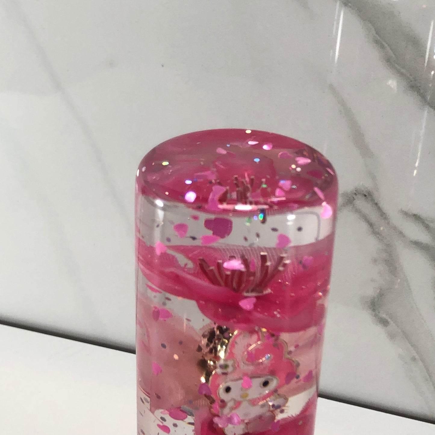 Mr__Grip Resin Shift Knob 115mm Pink Blossom Charm Kawaii Flower
