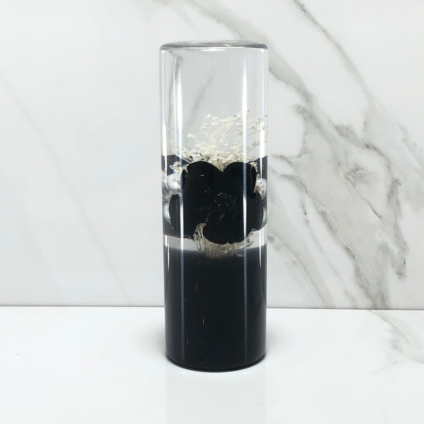 115mm Black Stardust Blossom Resin Shift Knob — 4.5 in, 12mm x 1.25