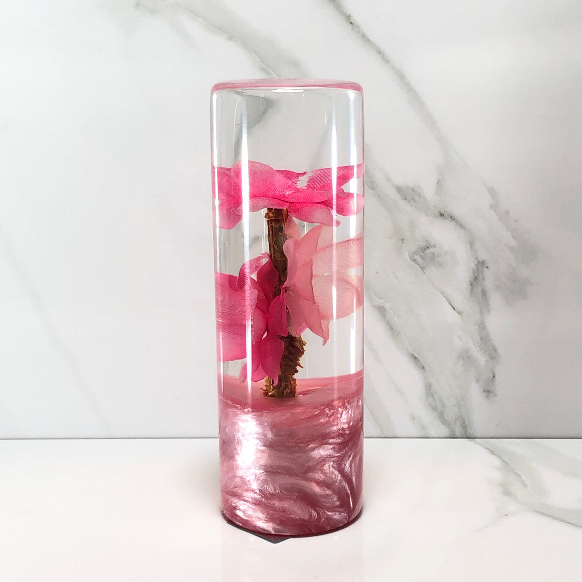 115mm Pink Blossom Resin Shift Knob — 4.5 in, 12mm x 1.25