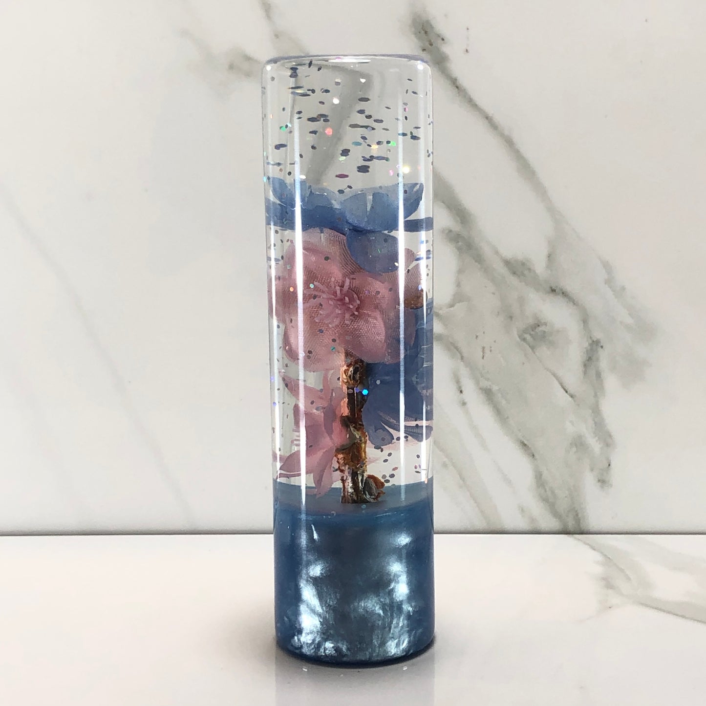 Mr__Grip Resin Shift Knob 140mm Pink & Blue Blossom Charm Kawaii Flower