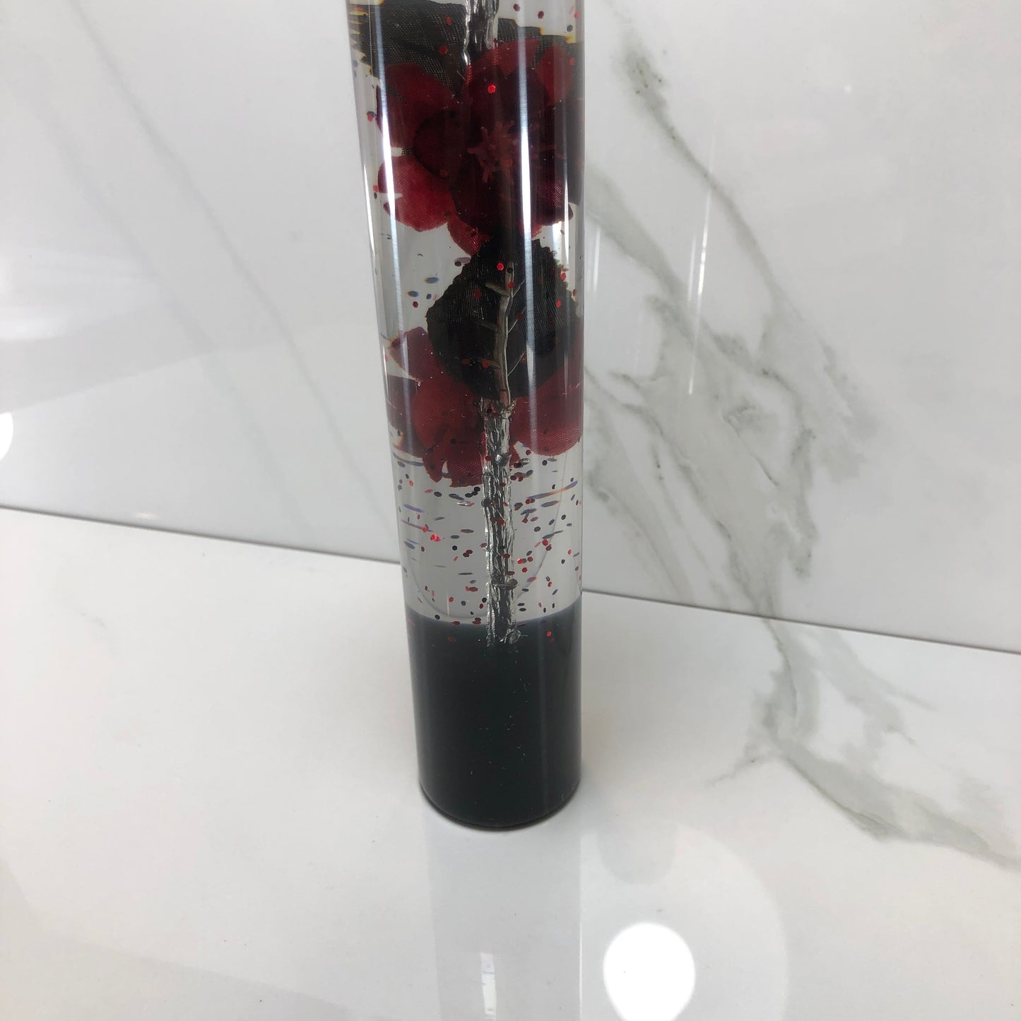 Mr__Grip 11 Inch Resin Custom Shift Knob black rose red cherry blossom JDM #331