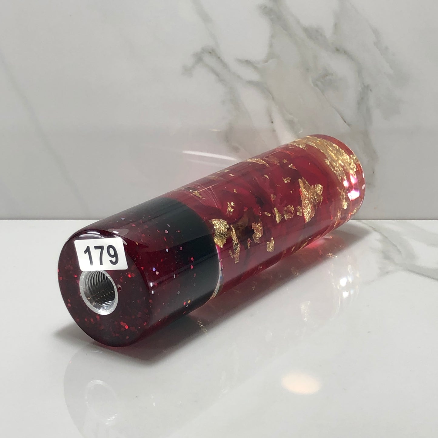 Mr__Grip 5 1/2 Resin Custom Shift Knob Bleeding Red  Cherry Blossom JDM