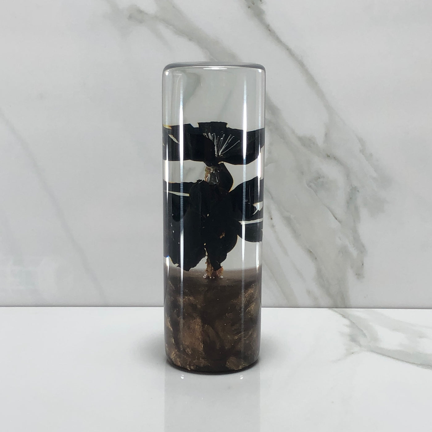 115mm Black Blossom Resin Shift Knob — 4.5 in, 12mm x 1.25