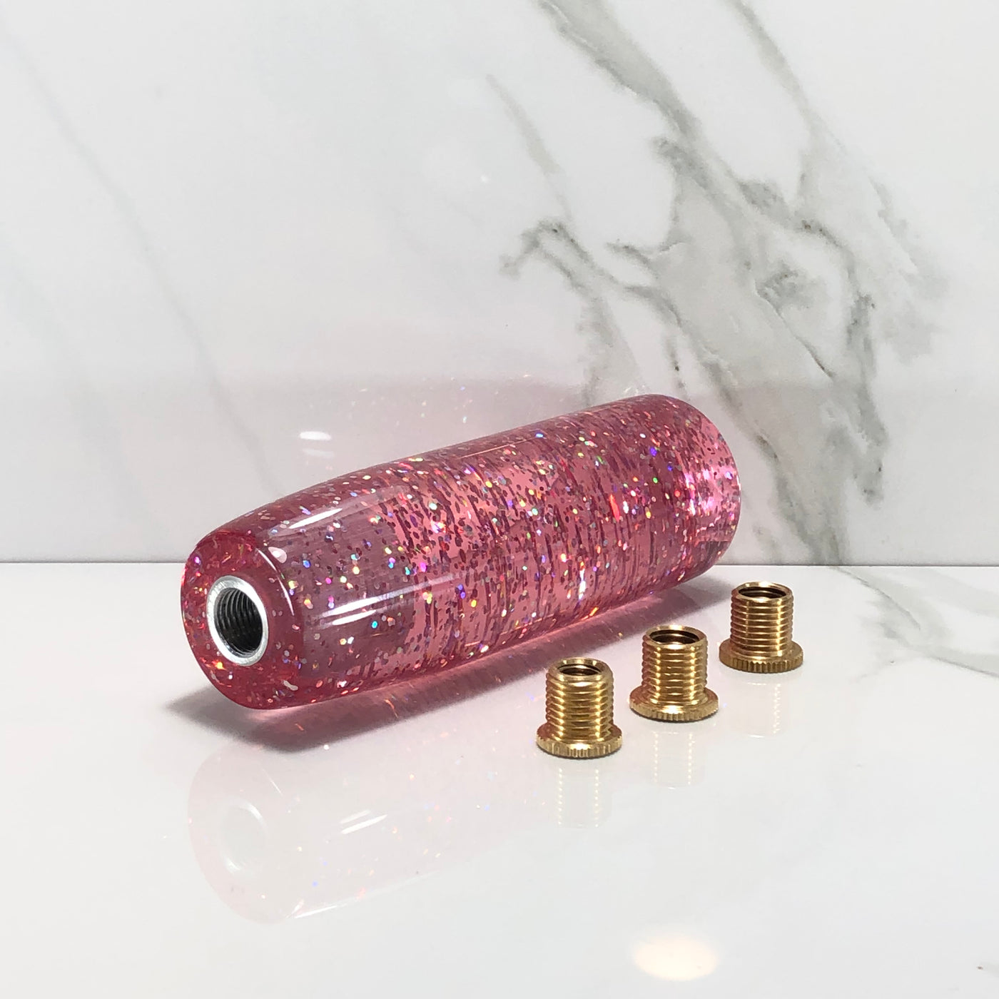 115mm Pink Joystick Resin Shift Knob — 4.5 in, 12mm x 1.25