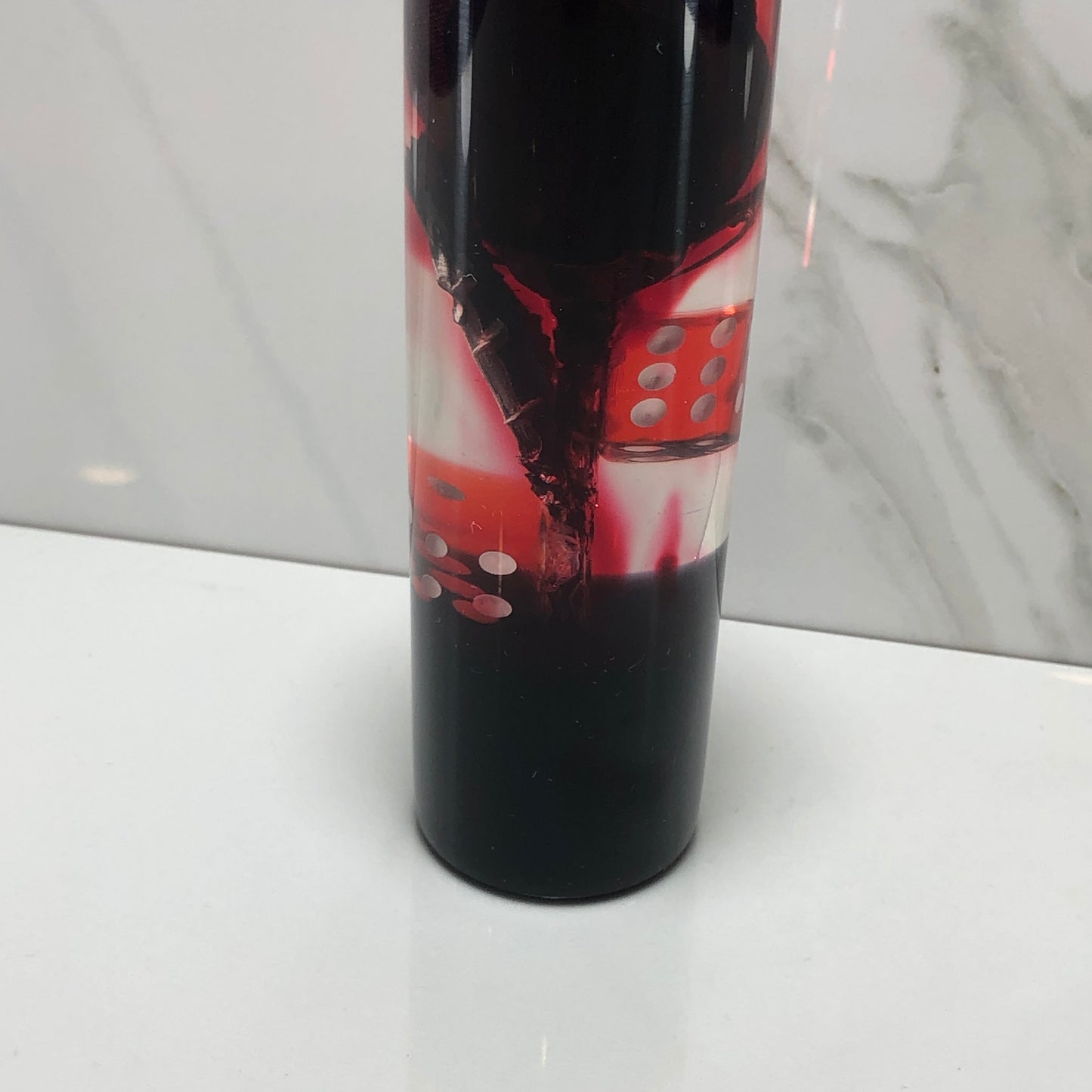 Mr__Grip 5 1/2 Inch Resin Custom Shift Knob Black Rose Black Cherry Blossom  JDM