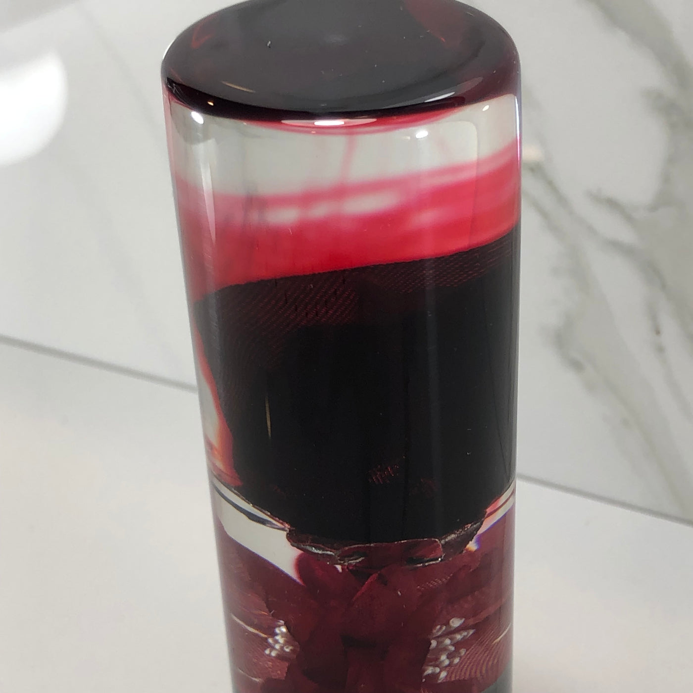 140mm Red Rose Blossom Resin Shift Knob — 5.5 in, 12mm x 1.25
