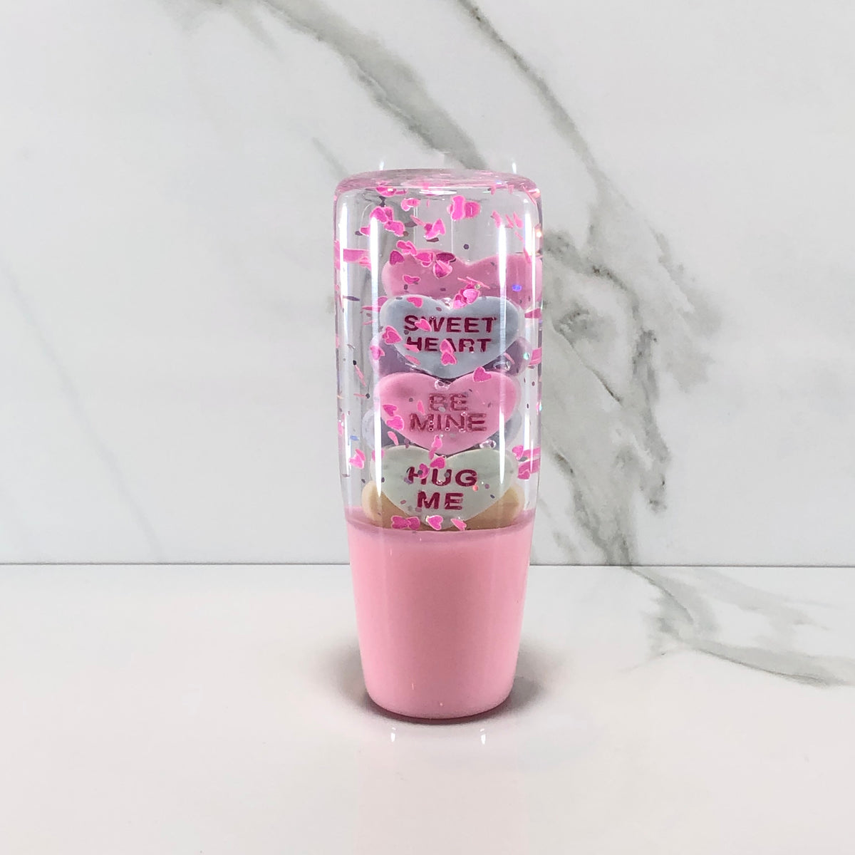 115mm Pink Resin Shift Knob — 4.5 in, 12mm x 1.25