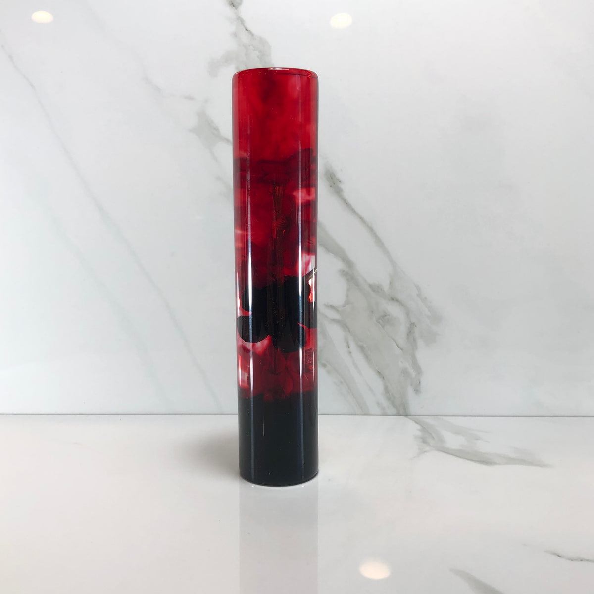 190mm Red Blossom Oni Resin Shift Knob — 7.5 in, 12mm x 1.25