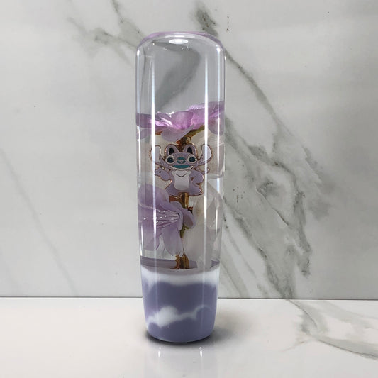 Mr__Grip 5 3/4 Inch Resin Custom Shift Knob Angel purple & white Cherry Blossom #524