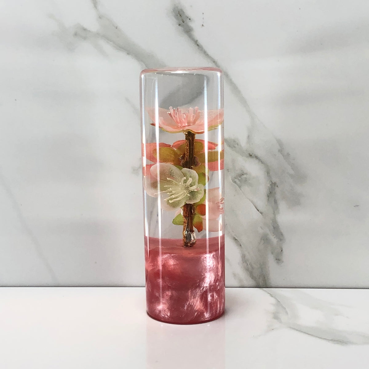 115mm Peach Blossom Resin Shift Knob — 4.5 in, 12mm x 1.25