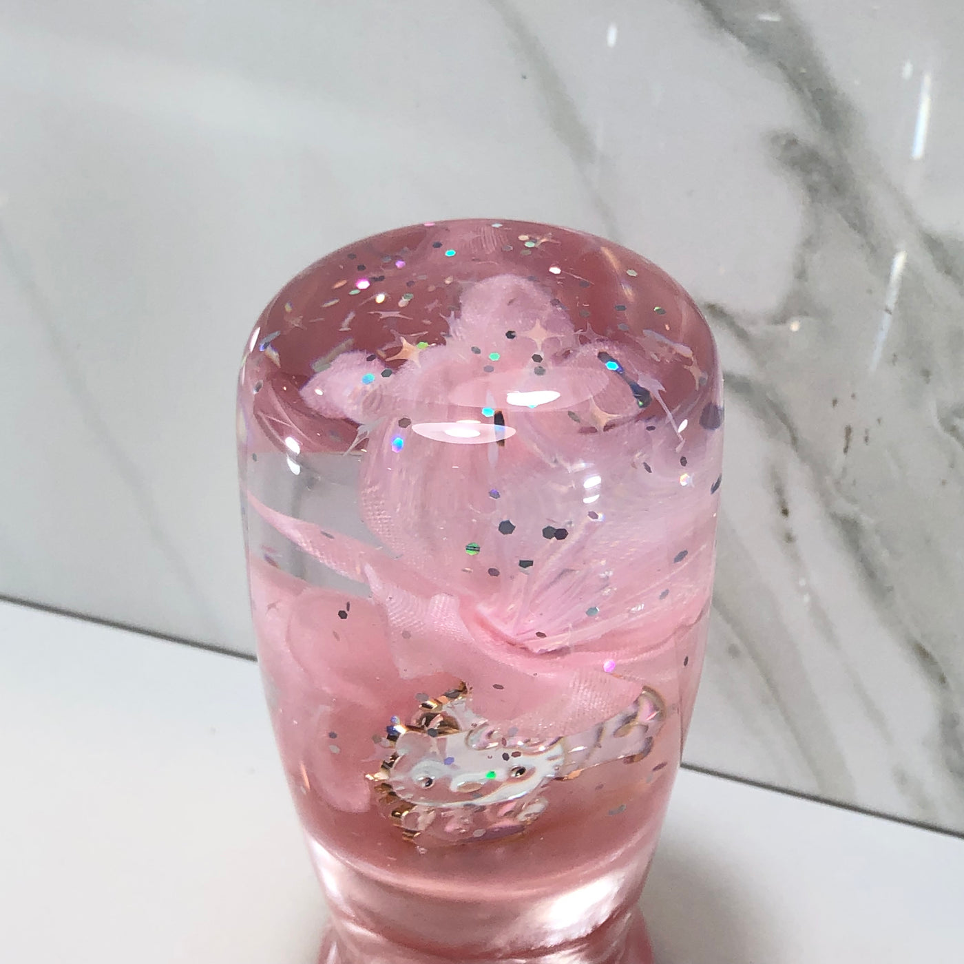 95mm Pink Resin Shift Knob — 3.5 in, 12mm x 1.25